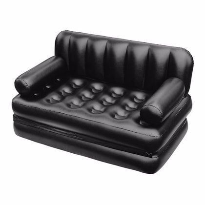Inflatable Double Sofa Air Cushion Folding Bed Couch Blow Up Mattress Lazy Recliner Sofa Comfortable Lounger With Pump