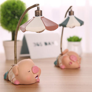Battery LED Pig Childrens Night Lights Novelty Items Bedside Book Desk Lamp Table Light Lamp