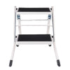 Folding Mini 2 Layer Step Ladder Non-slip Step Ladder Sturdy Steel Tube Safety Step Stool 120Kg Loading 2 colors