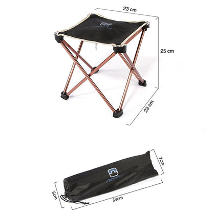 Ultralight 7075 Aluminum Alloy Square Stool Foldable Outdoor Chair Seat Picnic BBQ Garden Chair Stool for Camping Fishing