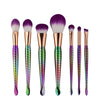 7 Piece Rainbow Mermaid Brush Set