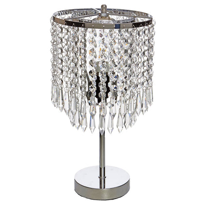 Creative Elegant Crystal Silver Table Lamp Fashion Design Bedside Crystal Table Lamp