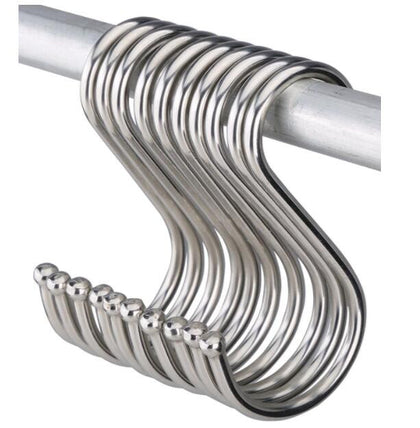 Stainless Steel S Hooks Pan Pot Holder Rack Hooks Hanging Hangers S Type Hooks for Kitchenware Pots Utensils Clothes Bags Towels Plants,10 Pack