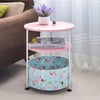 Household Movable Round Sofa Side Table Soomth Table Top Optional Colors Simple Small Tea Table Round Mini Telephone Small Table