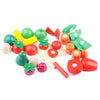 Wooden Food Cutting Toys Cutting Fruit Set Pretend Food Cutting Wooden Play Food Sets For Kids