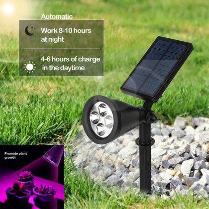 Solar Grow light with 16 LED  Grow Lamp Bulbs Adjustable 360 Degree for Outdoor Automatic Plants Hydroponics Gardening