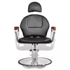 Black Leatherette Hairdressing Chair With Headrest Adjustable Height With Headrest And Footrest Comfortably Home Furniture