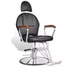 Black Leatherette Hairdressing Chair With Headrest Adjustable Height With Headrest And Footrest Comfortably Home Furniture