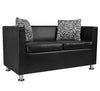 VidaXL High Quality 2-Seater Synthetic Leather Black Sofa Comfortable Living Room Sofas For Family