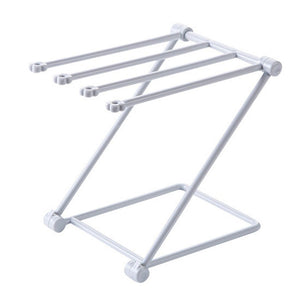 Foldable Towels Rack Vertical Racks Folding Storage Holder Rag Towel Hanger Shelf for Kitchen Bathroom