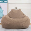 Lazy BeanBag Sofas without Linen Cloth Lounger Seat Bean Bag Sofa Cover Chairs Pouf Puff Couch Tatami Living Room Furniture