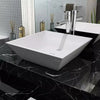 VidaXL Basin Square Ceramic White Bathroom Furniture Modern Square Design For Washroom Toilet